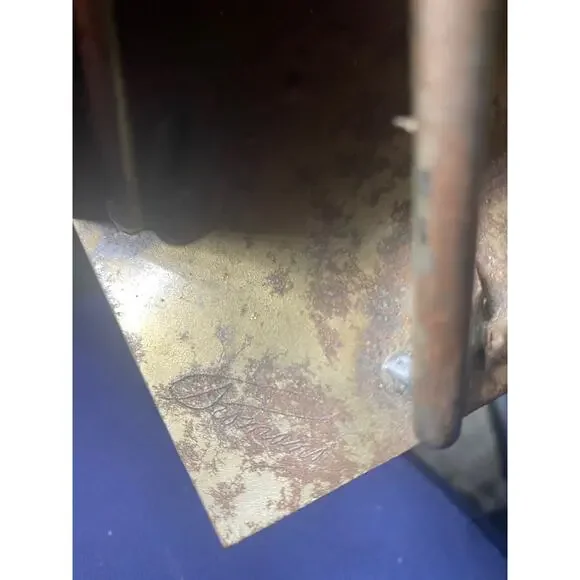 Vintage Metal Art Sculpture Man at office Desk signed - Picture 5 of 5